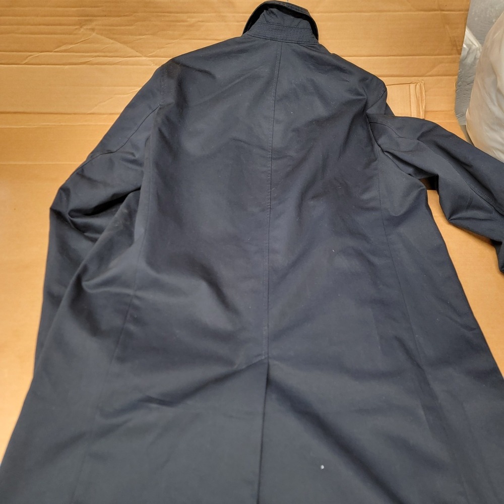 Banana Republic Mens Navy Water Resistant Trench Mac Coat Jacket Large PICS! - Picture 6 of 7